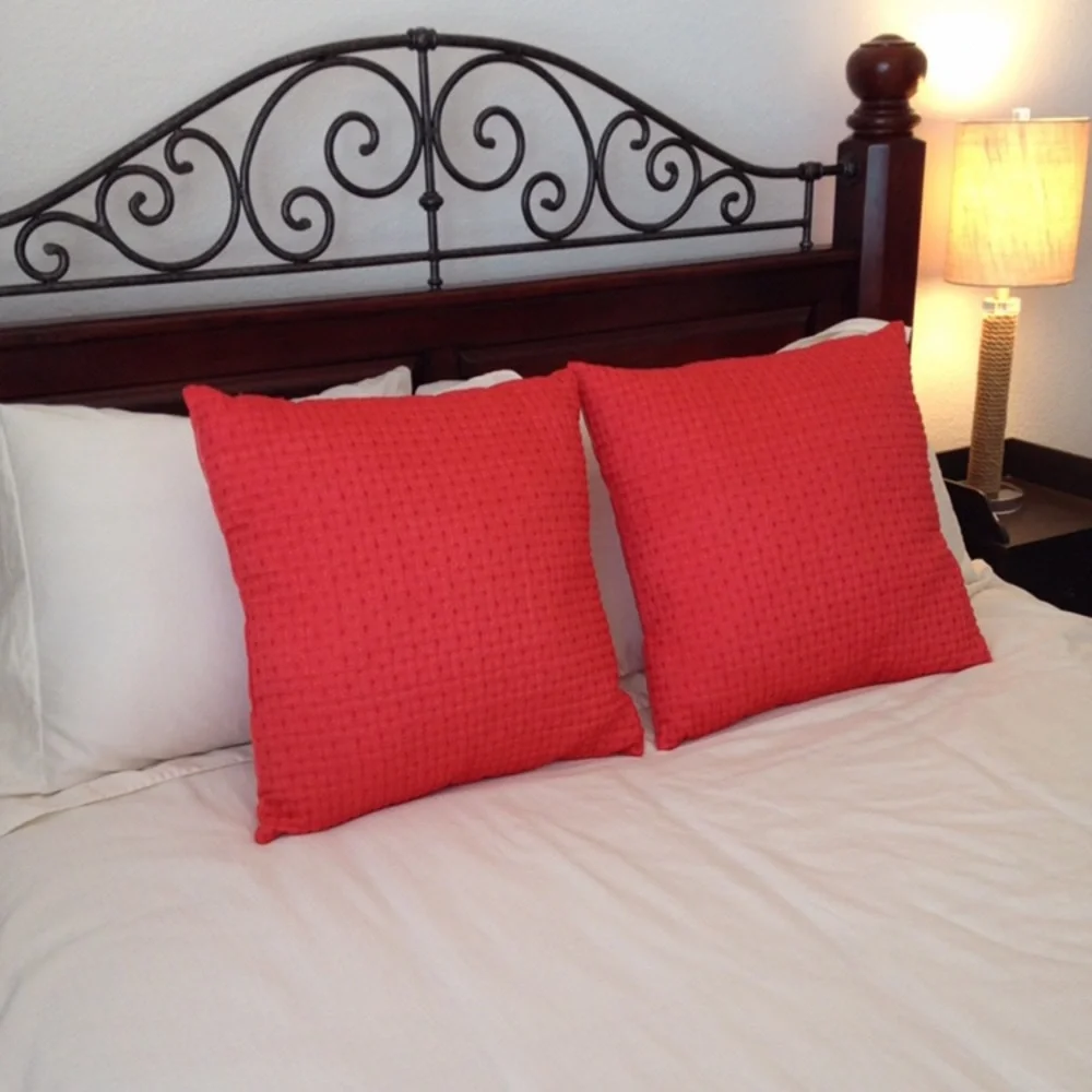 Red Throw Pillows 2pc Pair